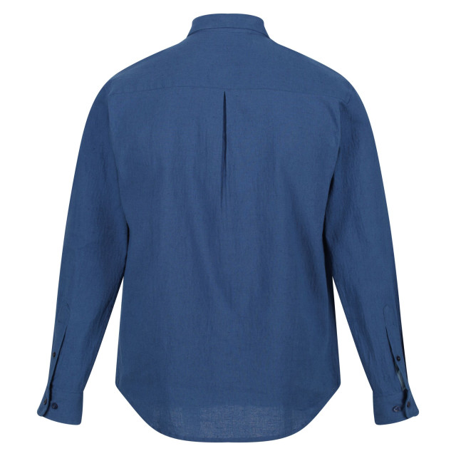 Regatta Heren brycen linnen shirt UTRG7677_darkdenim large