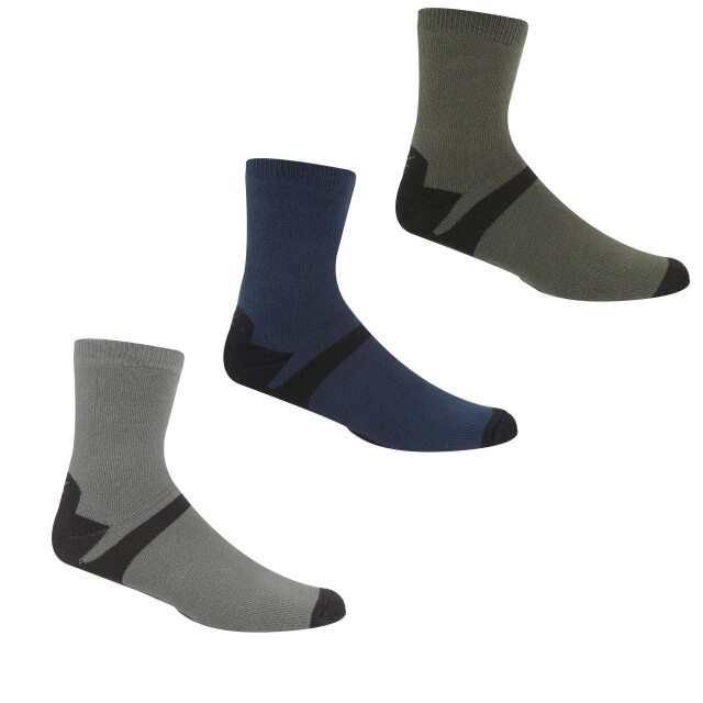 Regatta Heren lifestyle enkelsokken (pak van 3) UTRG6042_darksteeldarkdenim large