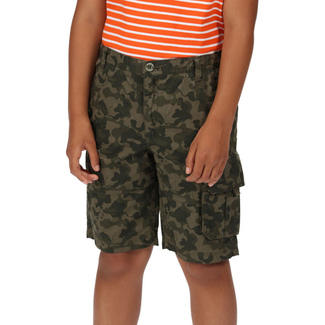 Regatta Kids shorewalk multi pocket shorts UTRG4211_grapeleafcamo large