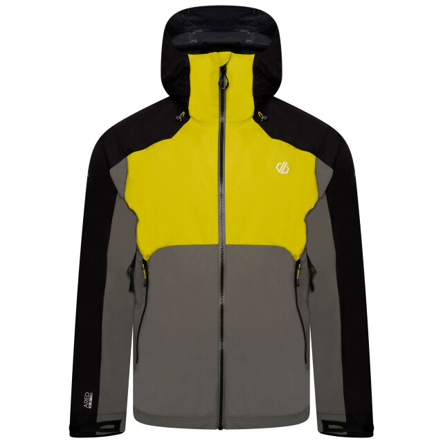 Dare2b Heren touchpoint ii waterdichte jas UTRG7325_agavegreenneonyellow large