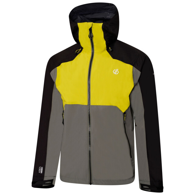 Dare2b Heren touchpoint ii waterdichte jas UTRG7325_agavegreenneonyellow large