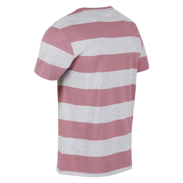 Regatta Heren brayden stripe t-shirt UTRG7199_mauve large