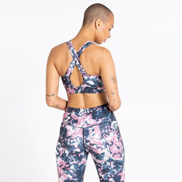 Dare2b Dames mantra laura whitmore bloemen gerecyclede sportbeha UTRG7816_mesarose large