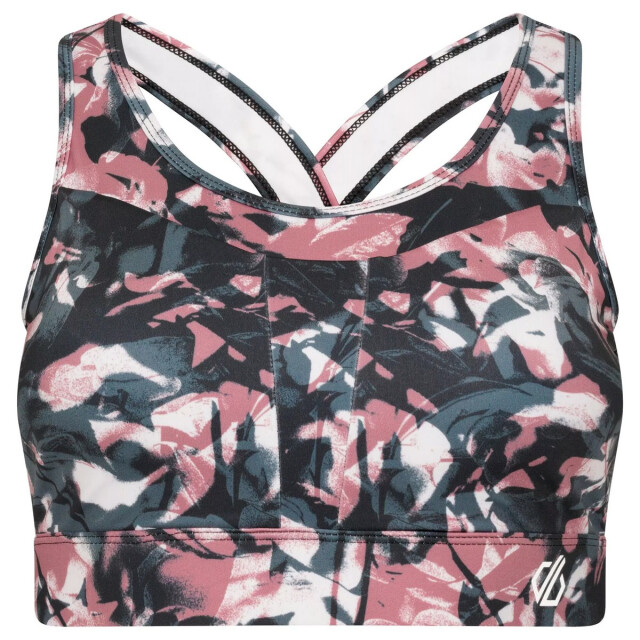Dare2b Dames mantra laura whitmore bloemen gerecyclede sportbeha UTRG7816_mesarose large