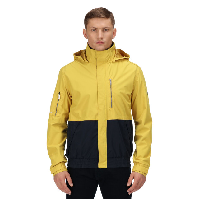 Regatta Heren feelding colour block waterdichte bomber jas UTRG7719_yellowgoldnavy large