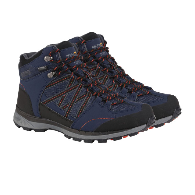 Regatta Heren samaris mid ii wandelschoenen UTRG3275_navyburntsalmon large