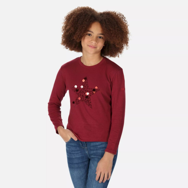 Regatta Kinderen/kinderen wenbie iii sterren t-shirt met lange mouwen UTRG8173_darkpimento large