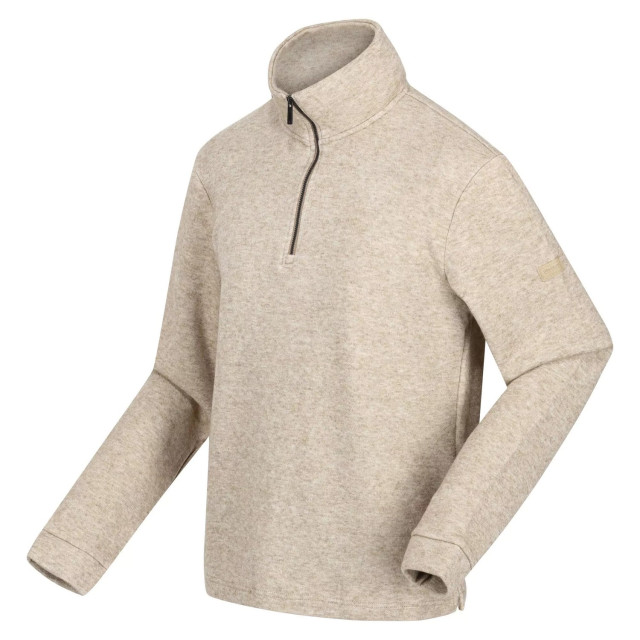 Regatta Heren lanchester marl quarter zip fleece top UTRG8298_goldsand large