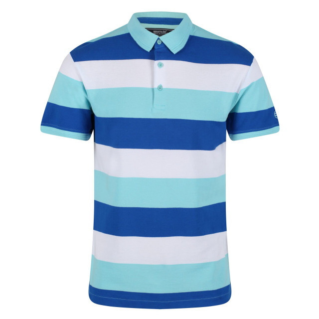 Regatta Heren maxen stripe poloshirt UTRG7288_antiguablue large