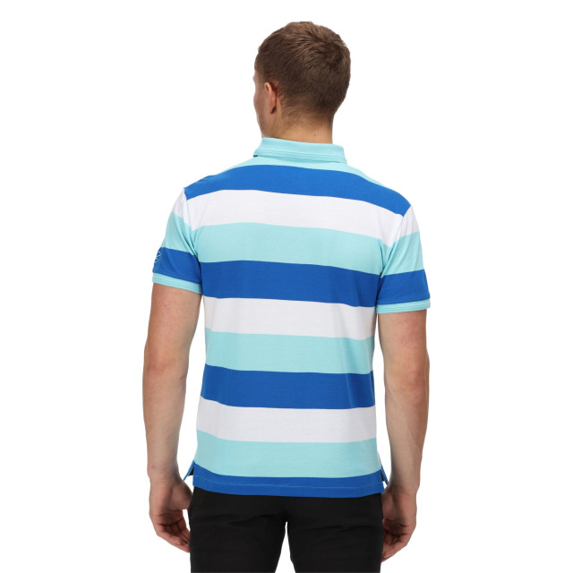 Regatta Heren maxen stripe poloshirt UTRG7288_antiguablue large