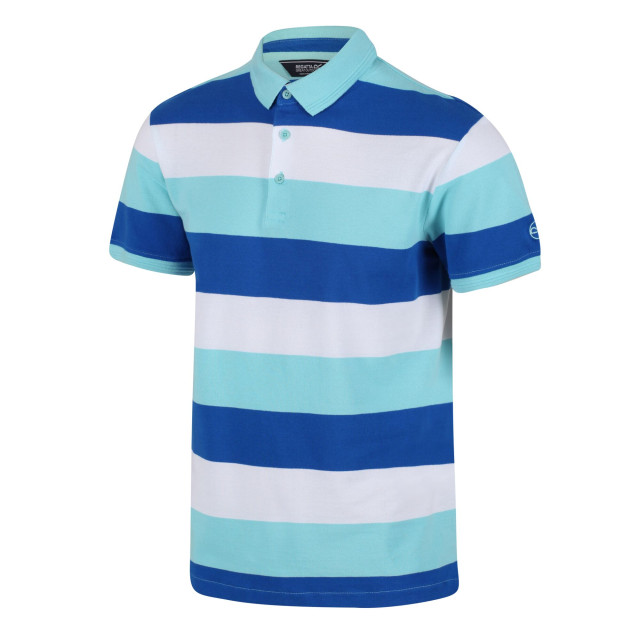 Regatta Heren maxen stripe poloshirt UTRG7288_antiguablue large