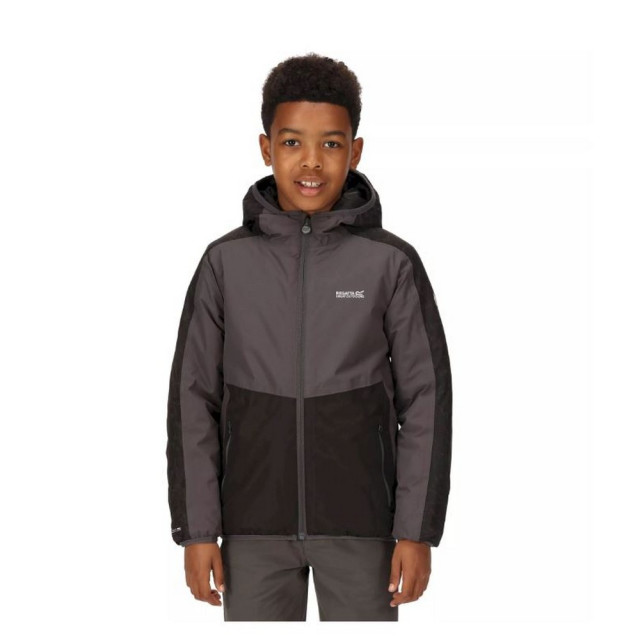 Regatta Volcanics vi waterdichte jas voor kinderen/kinderen UTRG7952_blackdarkgrey large