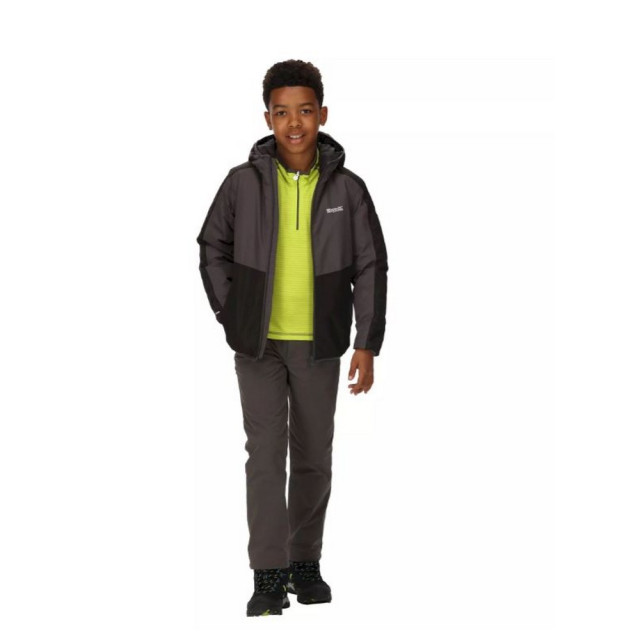 Regatta Volcanics vi waterdichte jas voor kinderen/kinderen UTRG7952_blackdarkgrey large