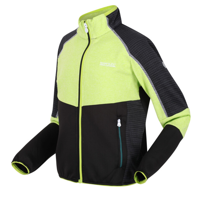 Regatta Kinder/kids oberon v soft shell jas UTRG7218_brightkiwiblack large