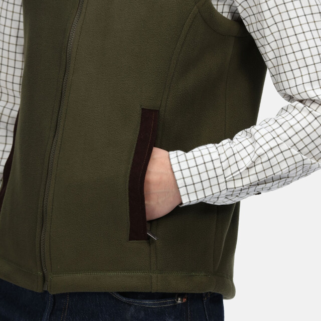 Regatta Heren faversham fleece body warmer UTRG6945_darkkhaki large