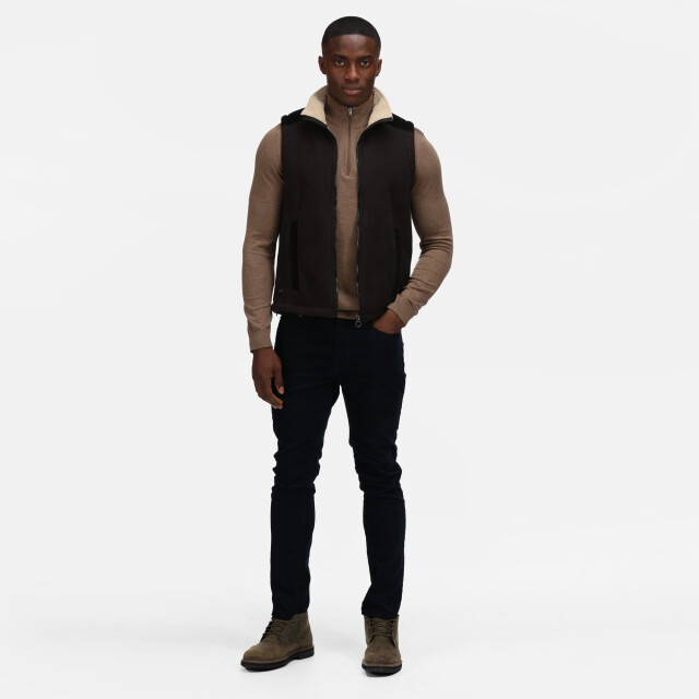 Regatta Heren faversham fleece body warmer UTRG6945_black large