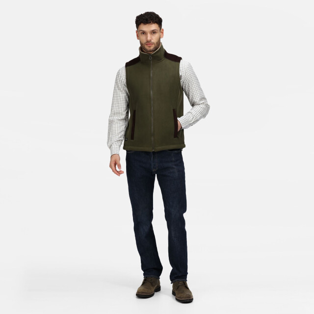 Regatta Heren faversham fleece body warmer UTRG6945_darkkhaki large