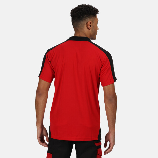 Regatta Herencontrast coolweave polo shirt UTRG3573_classicredblack large