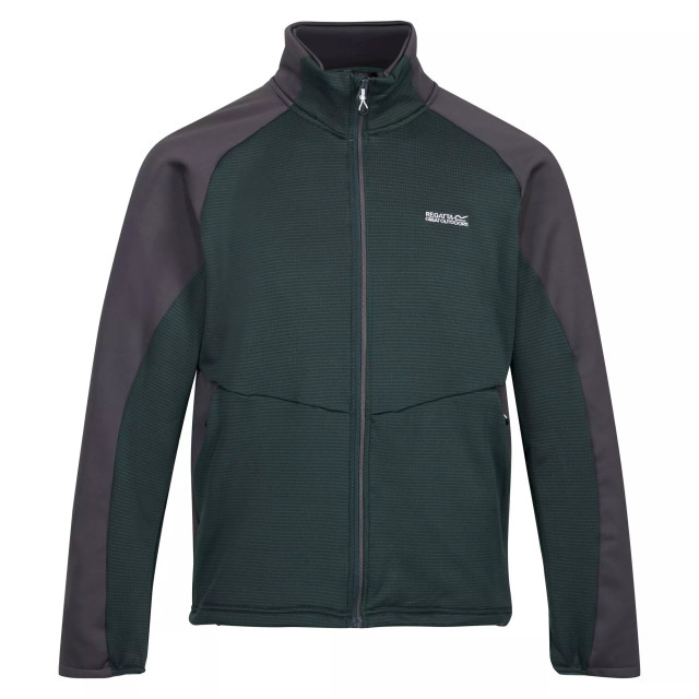 Regatta Heren highton iii full zip fleece jacket UTRG8164_greengablesdarkgrey large