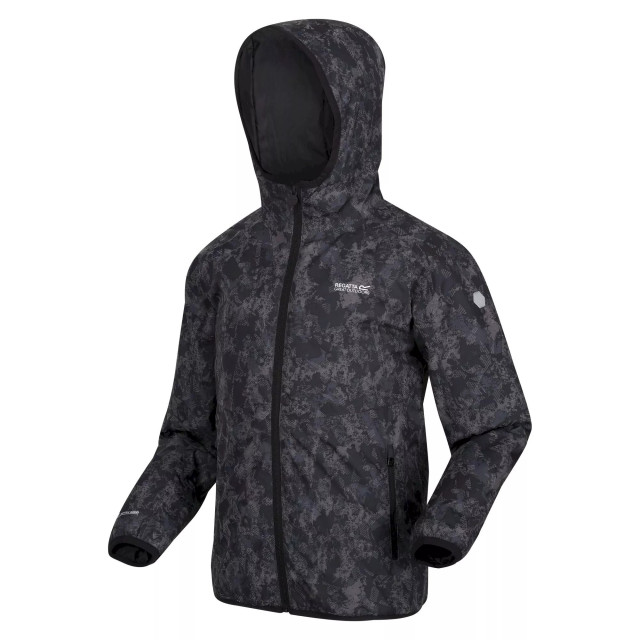 Regatta Volcanics vi camo waterdichte jas voor kinderen/kinderen UTRG8063_darkgrey large