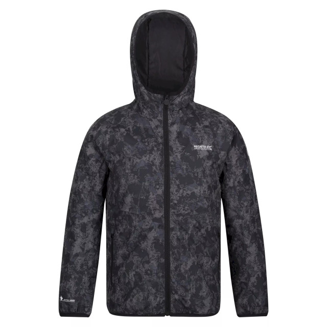 Regatta Volcanics vi camo waterdichte jas voor kinderen/kinderen UTRG8063_darkgrey large