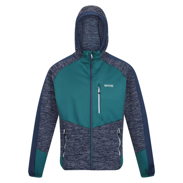 Regatta Heren cadford iv marl fleecejack UTRG8103_admiralbluepacificgreen large