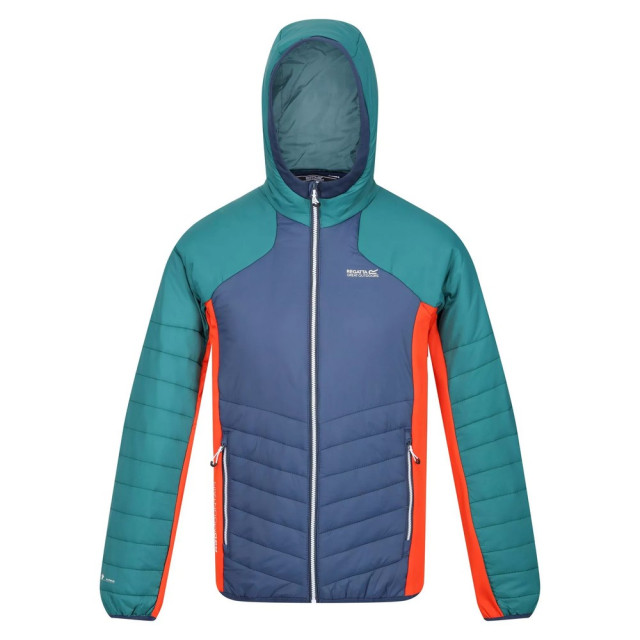 Regatta Heren trutton hooded soft shell jacket UTRG8035_admiralbluepacificgreen large