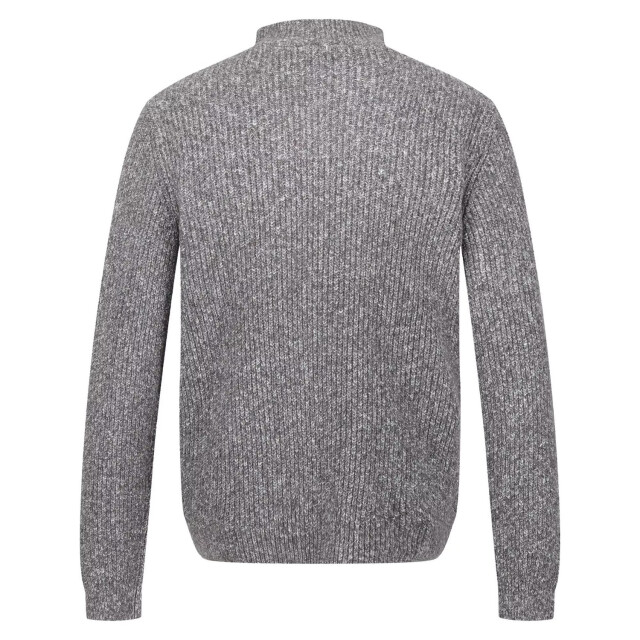 Regatta Heren kaison marl gebreide trui met halve rits UTRG8414_darkgrey large