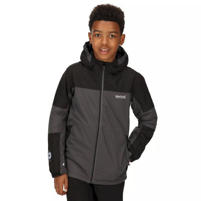 Regatta Kinderen/kinderen beamz ii geïsoleerde jas UTRG8061_darkgreyblack large