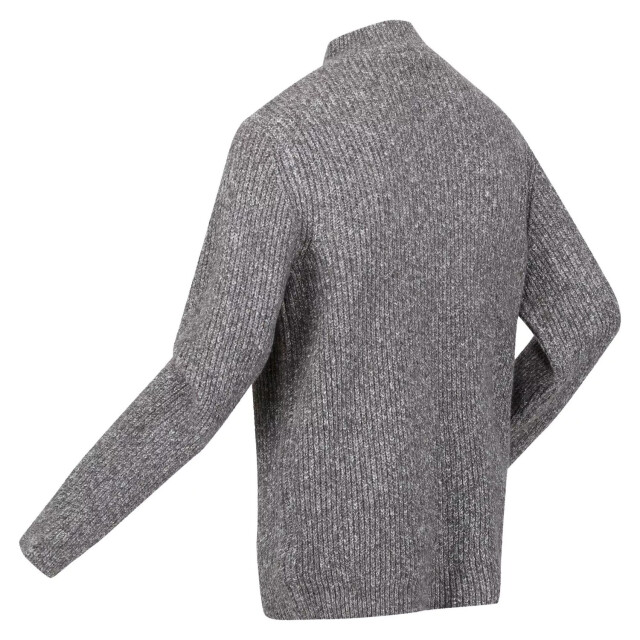 Regatta Heren kaison marl gebreide trui met halve rits UTRG8414_darkgrey large