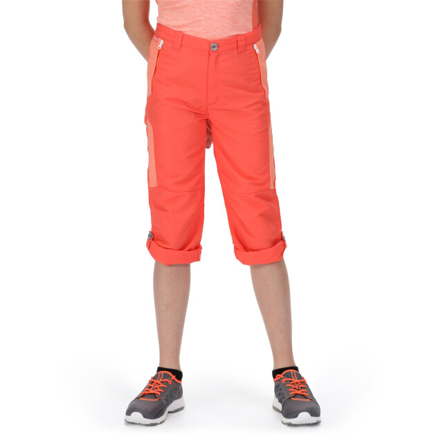 Regatta Sorcer v bergbroek voor kinderen/kinderen UTRG7536_neonpeachfusioncoral large