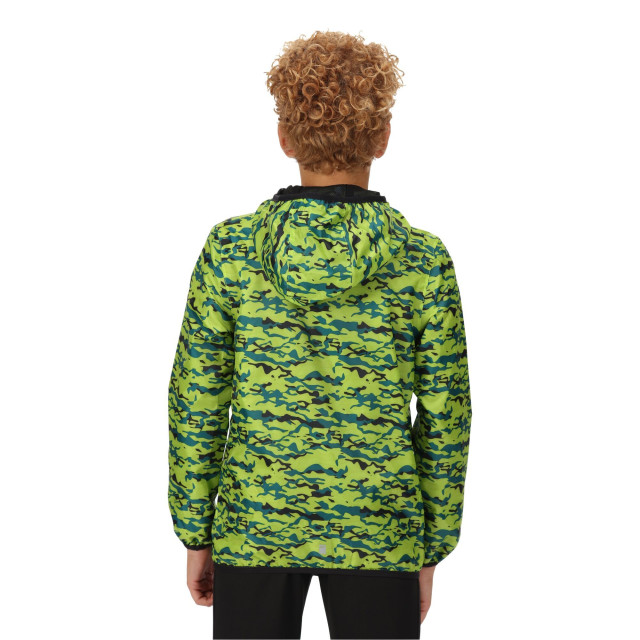 Regatta Kinder/kids lever camo packaway waterdicht jasje UTRG7259_brightkiwi large