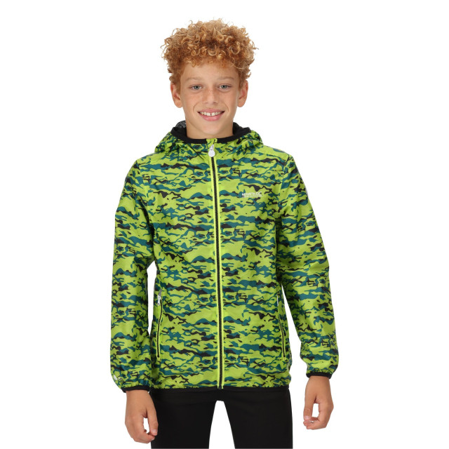 Regatta Kinder/kids lever camo packaway waterdicht jasje UTRG7259_brightkiwi large