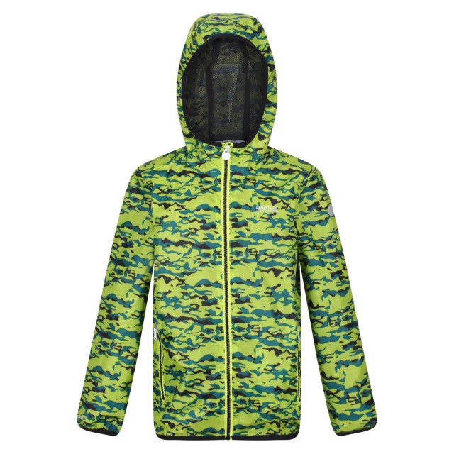 Regatta Kinder/kids lever camo packaway waterdicht jasje UTRG7259_brightkiwi large