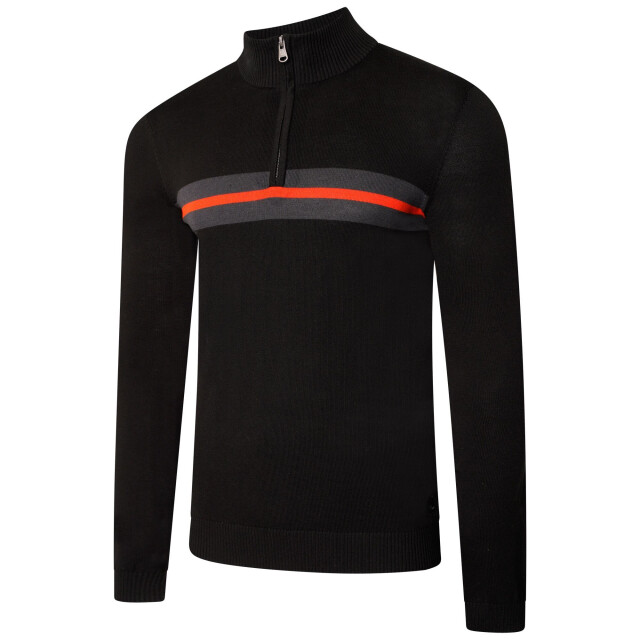 Dare2b Heren unite us gebreide half rits sweatshirt UTRG6784_blackamberglow large