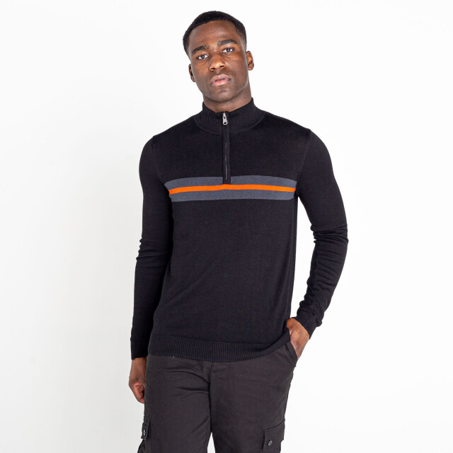Dare2b Heren unite us gebreide half rits sweatshirt UTRG6784_blackamberglow large