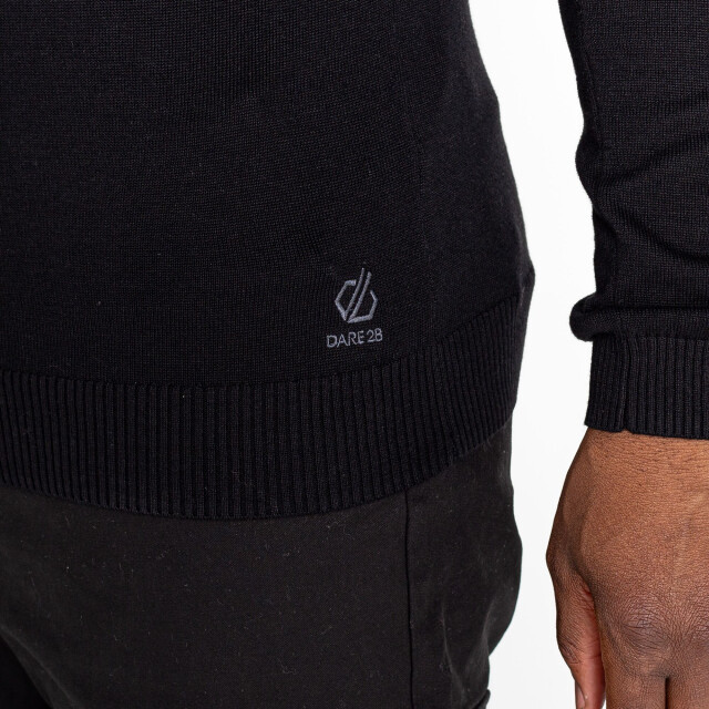 Dare2b Heren unite us gebreide half rits sweatshirt UTRG6784_blackamberglow large