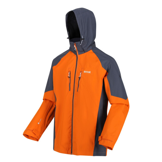 Regatta Heren calderdale iv waterdichte softshell wandeljas met capuchon UTRG5965_foxindiagrey large