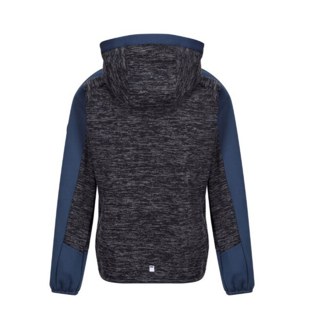 Regatta Childrens/kids dissolver vi marl fleece full zip hoodie UTRG7964_navymoonlightdenim large