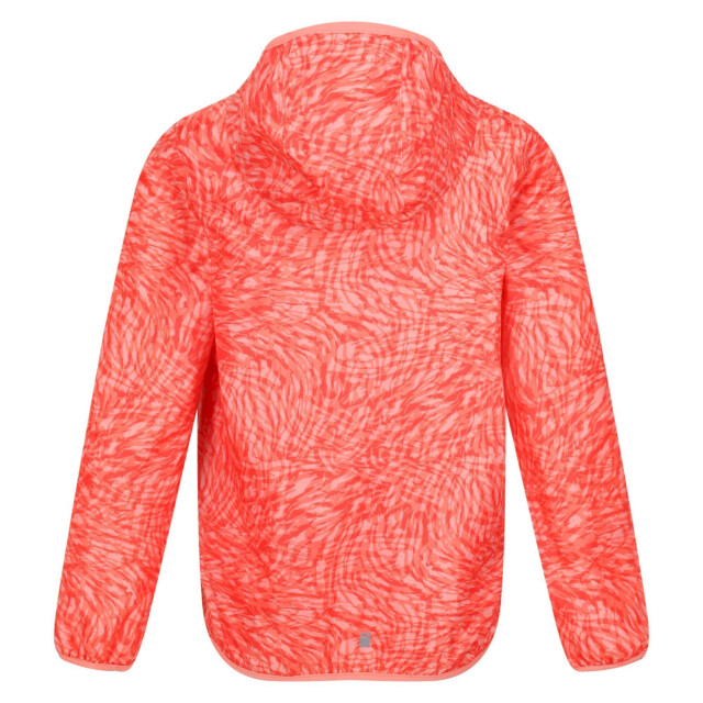 Regatta Kinder/kids lever animal print packaway waterdicht jasje UTRG7370_neonpeach large