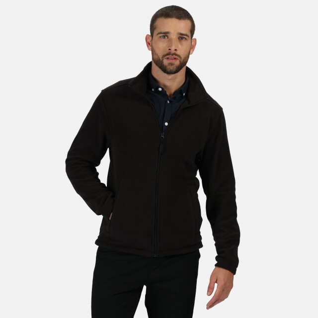 Regatta Heren plain micro fleece full zip vest (lite laag) UTRG1551_black large