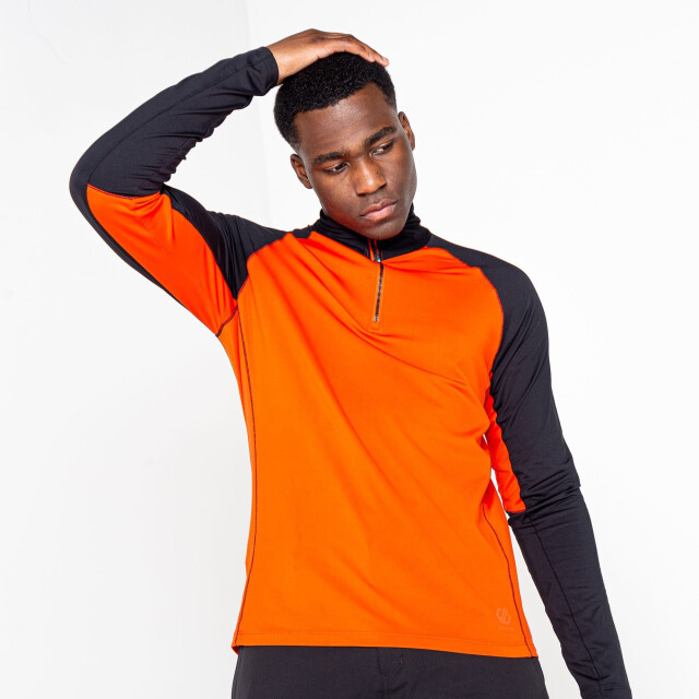 Dare2b Heren fuser core stretch half zip thermo top UTRG7265_amberglowblack large