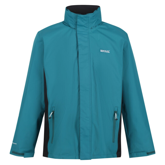 Regatta Groot buiten mens klassieker matte kap waterdicht jasje UTRG919_pacificgreenblack large