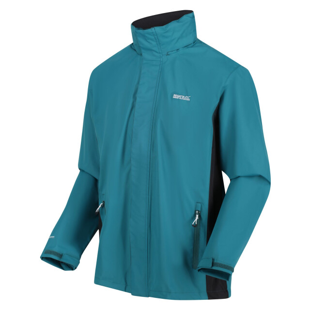 Regatta Groot buiten mens klassieker matte kap waterdicht jasje UTRG919_pacificgreenblack large