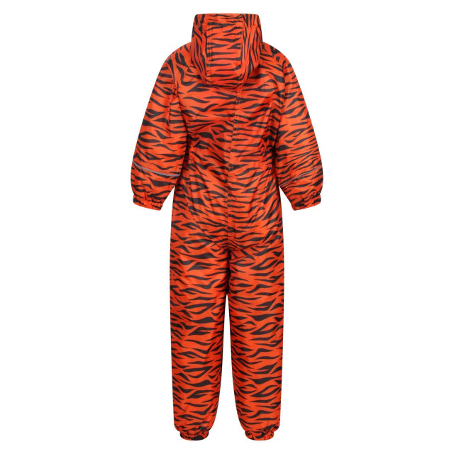 Regatta Kinder/kinderen printed splat ii hooded regenpak UTRG3634_blazeorange large