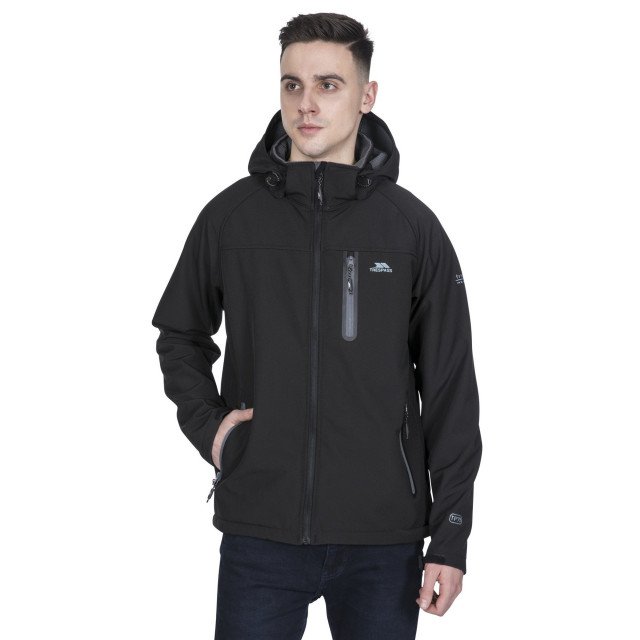 Trespass Heren accelerator ii waterbestendige softshell jas UTTP3263_black large