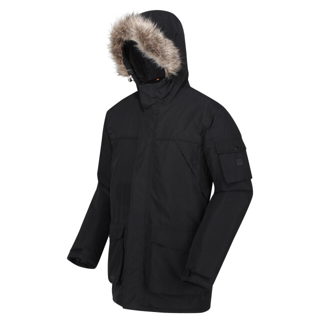 Regatta Heren salinger ii kunstbont geïsoleerd parka UTRG5301_black large