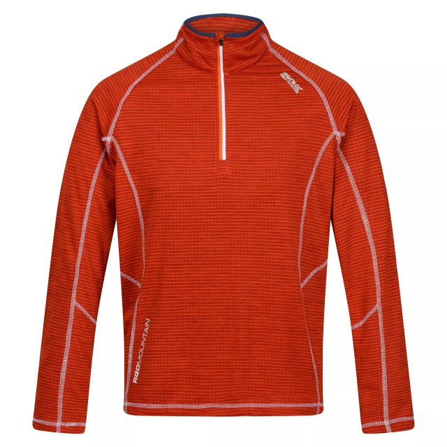 Regatta Heren yonder quick dry vochtigheid wicking half zip fleece jasje UTRG3786_rustyorange large