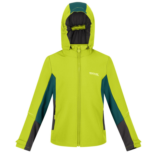 Regatta Kinder/kids acidity v soft shell jas UTRG7224_brightkiwipacificgreen large