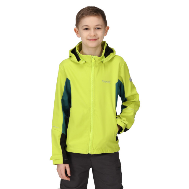 Regatta Kinder/kids acidity v soft shell jas UTRG7224_brightkiwipacificgreen large